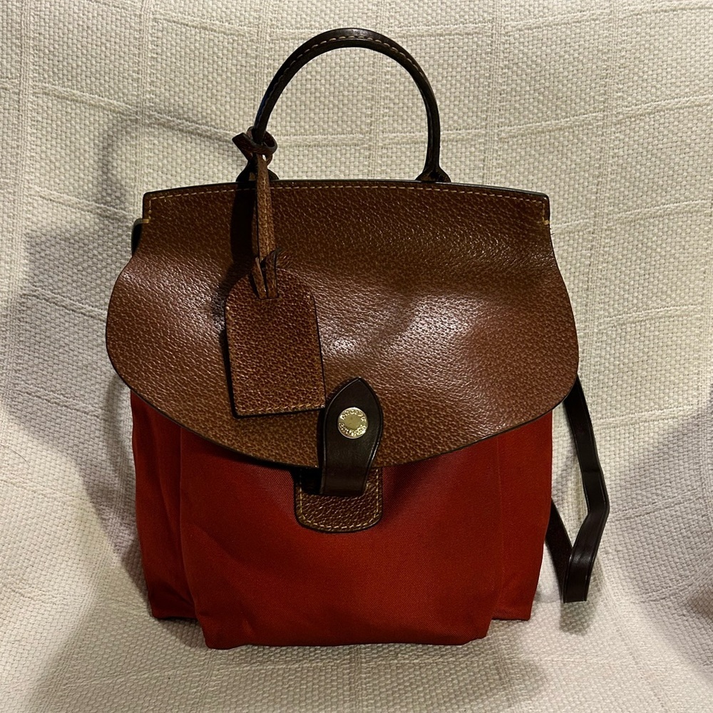 DOONEY & BOURKE Burnt Orange and Leather Women’s Backpack - Picture 1 of 11